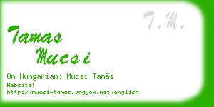 tamas mucsi business card